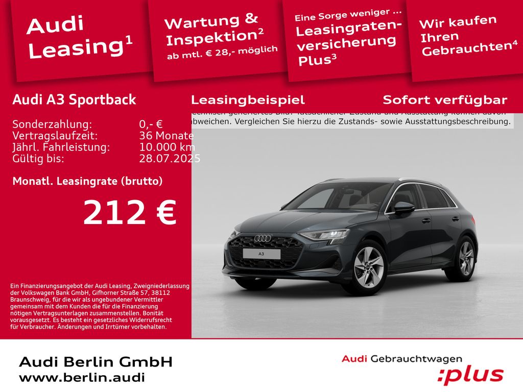 Audi A3 Sportback 35 TFSI Schaltgetriebe