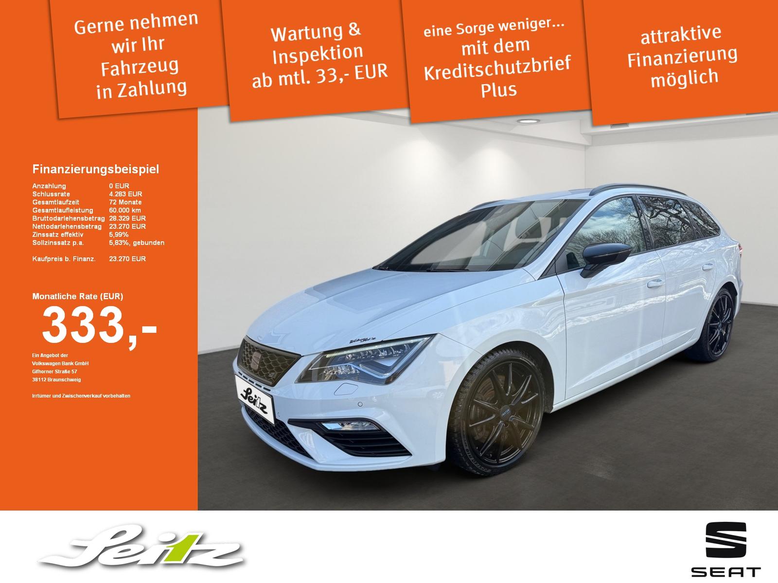 Seat Leon ST 2.0 TSI DSG 300 4Drive Navi. Einparkhilf