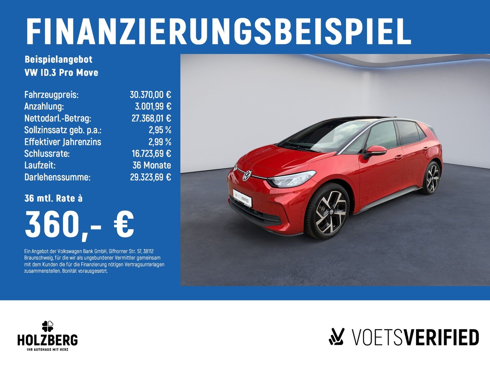 VW ID.3 Pro Move NAVI+ACC+RFK