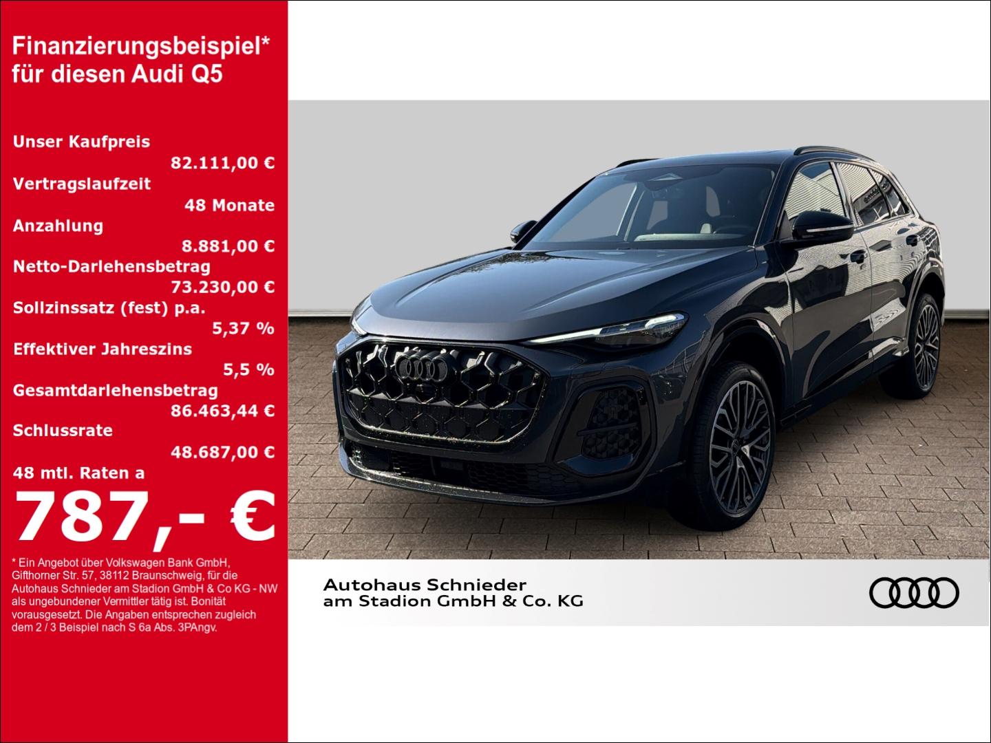 Audi Q5 2.0 edition one e-hybrid quattro B&O+HUD+AHK+