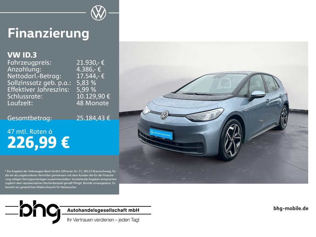 ID.3 Pro Komfortpaket Sportpaket ACC Sitzheizung