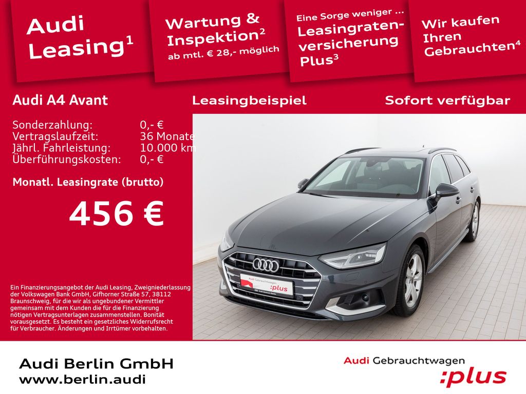 Audi A4 Avant Advanced 35 TDI S tr. PANO AHK NAVI PDC