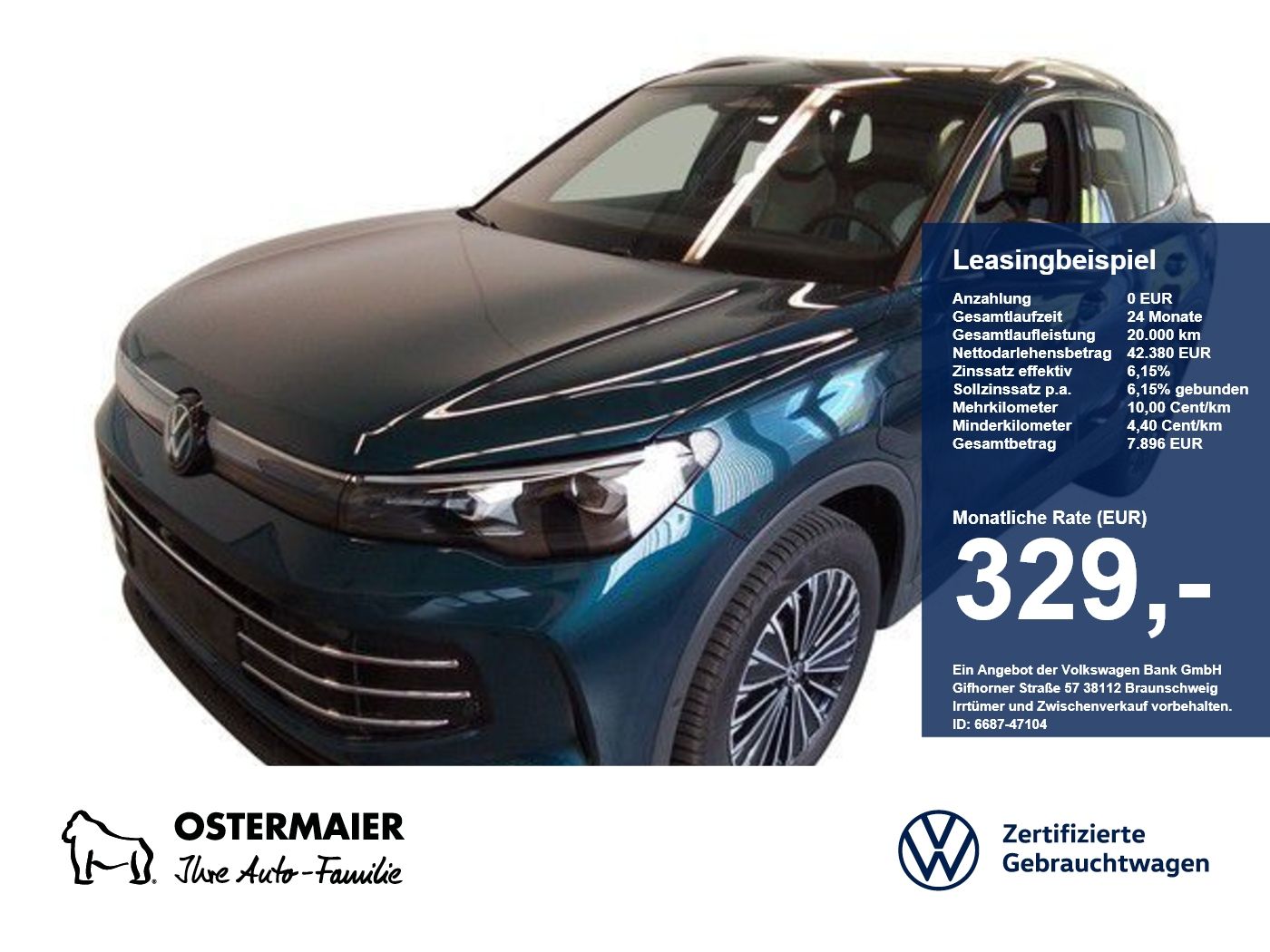 Volkswagen Tiguan ELEGANCE 1.5eTSI 204PS DSG HYBRID ACC.5J-
