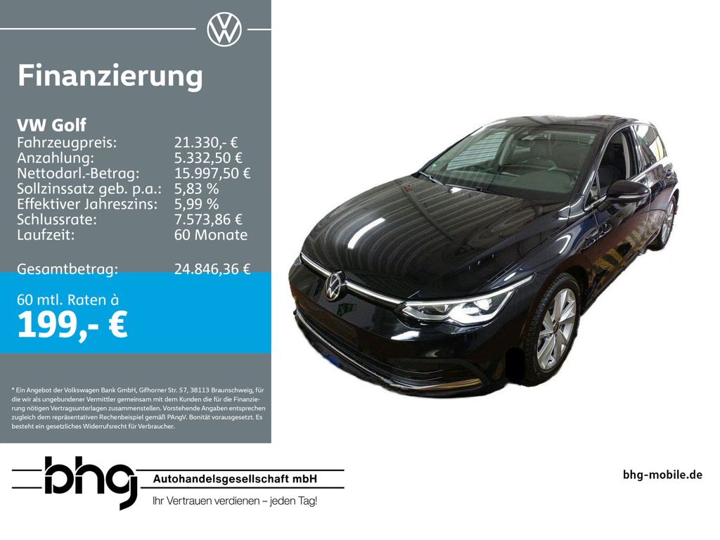 Golf 1.5 TSI OPF Life ACC-Front-LaneAssist Alcan