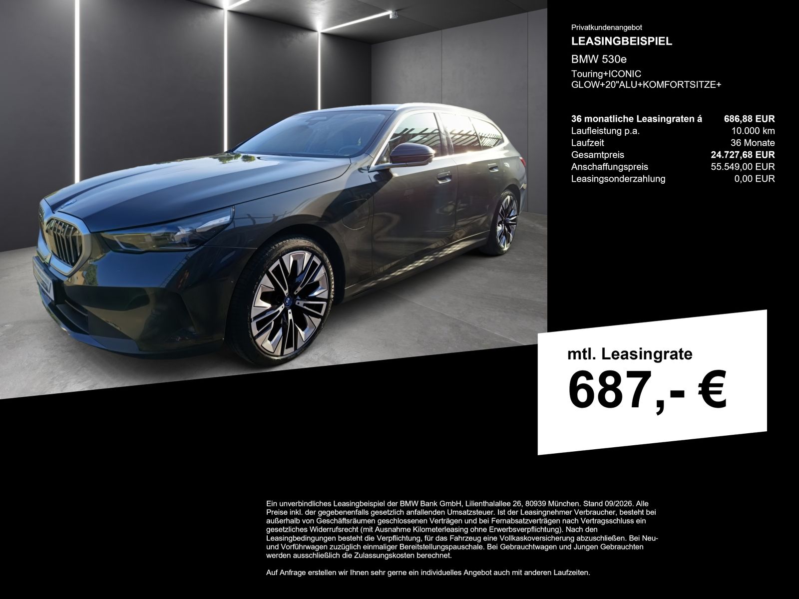 BMW 530e Touring+ICONIC GLOW+20"ALU+KOMFORTSITZE+ imagem 3