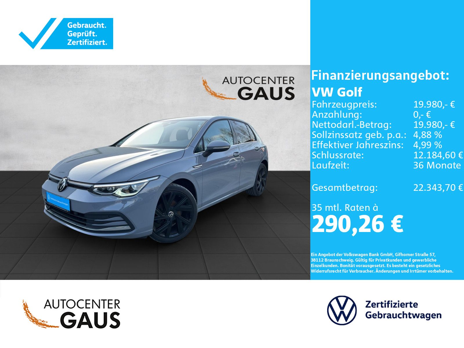 Golf VIII Style 1.5 TSI Navi*ACC*Kamera