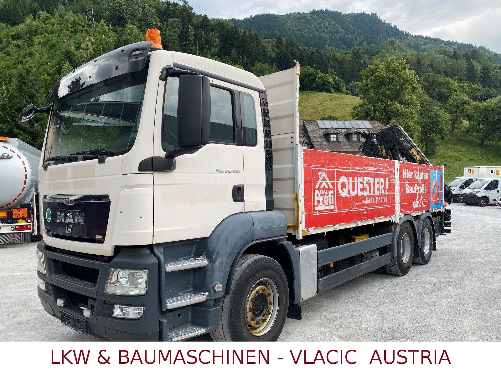 MAN TGS 26.400 6x4 mit Kran HIAB 166