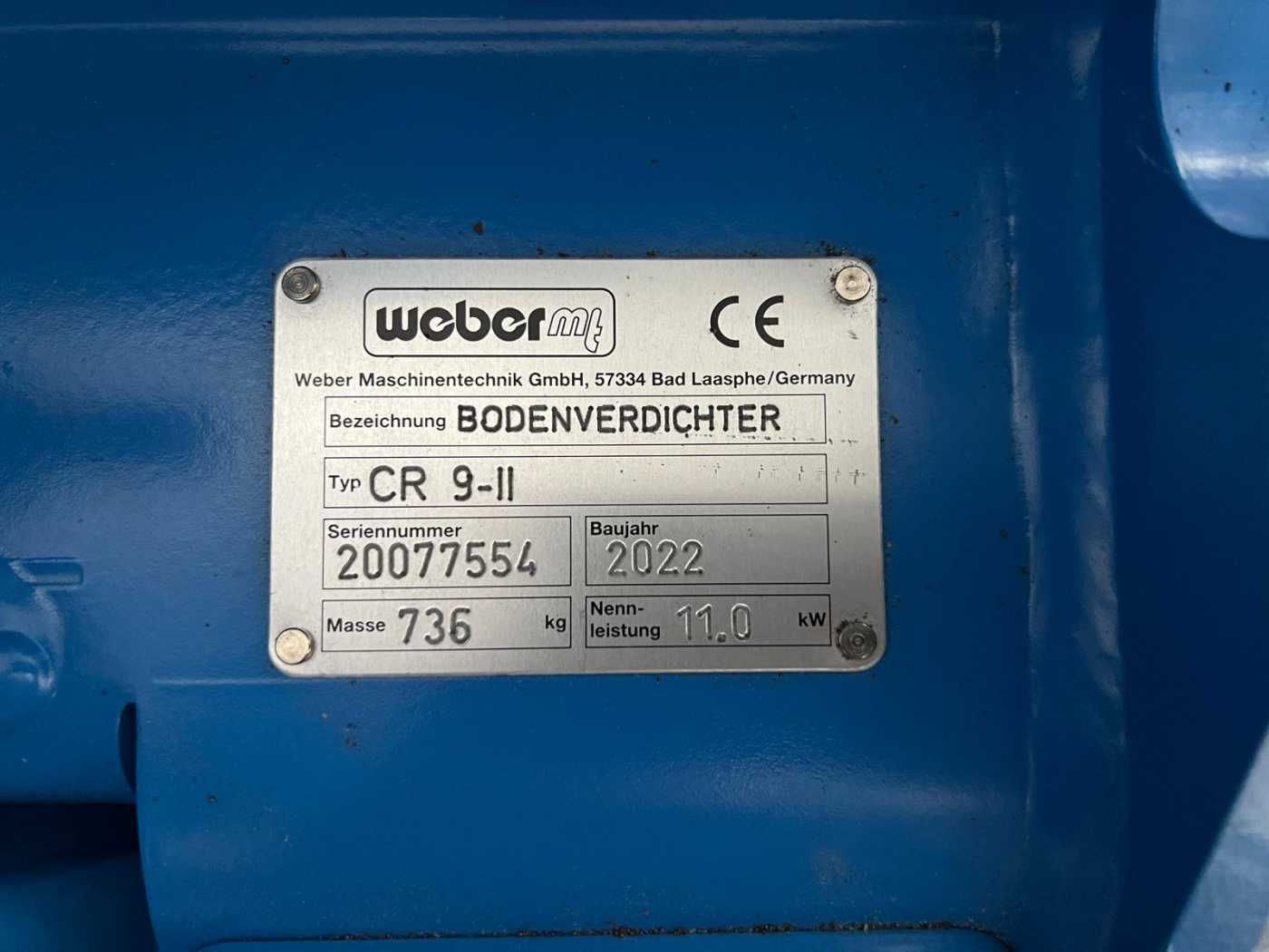 Fahrzeugabbildung Weber Weber CR 9 Hatz-Diesel / 736kg / E-Start / DEMO