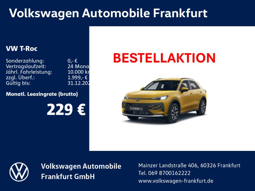 Volkswagen T-Roc Life 1.5 l eTSI OPF 85 kW (116 PS)   7-Gan