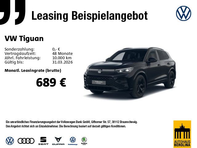 Vorschaubild: VW Tiguan 1.5 eHybrid R-Line DSG *IQ-MATRIX*HuD* (Fahrzeug-Nr. L05640)