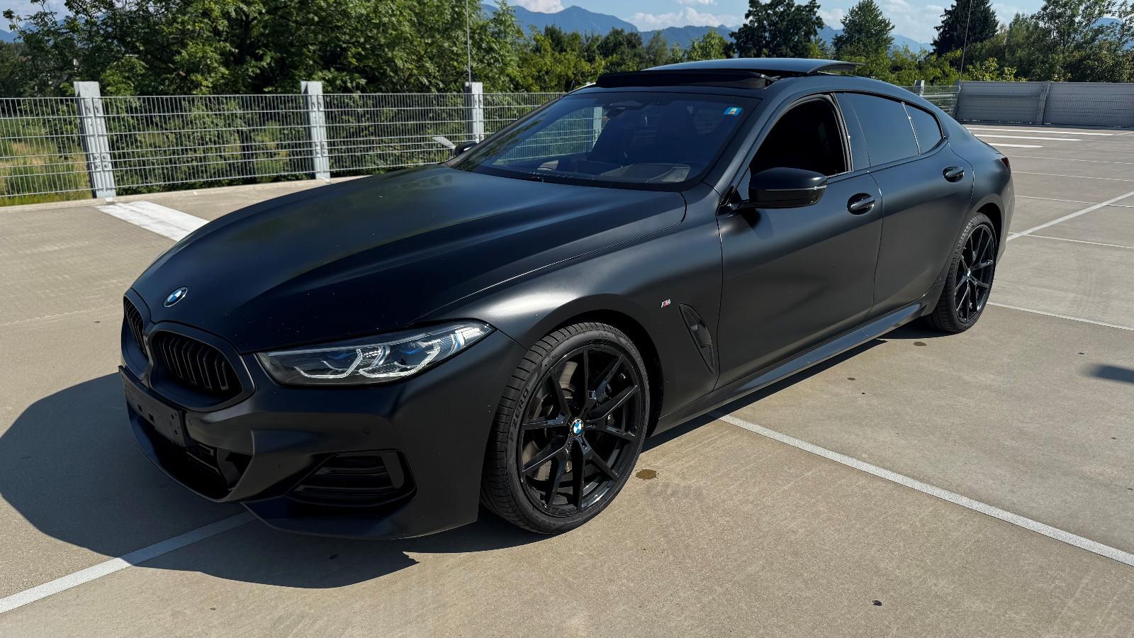 BMW 840d xDrive Gran Coupé-schwarz matt-Panorama