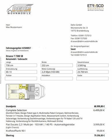 Etrusco T7300 SB 23.299,00 € Preisvorteil!