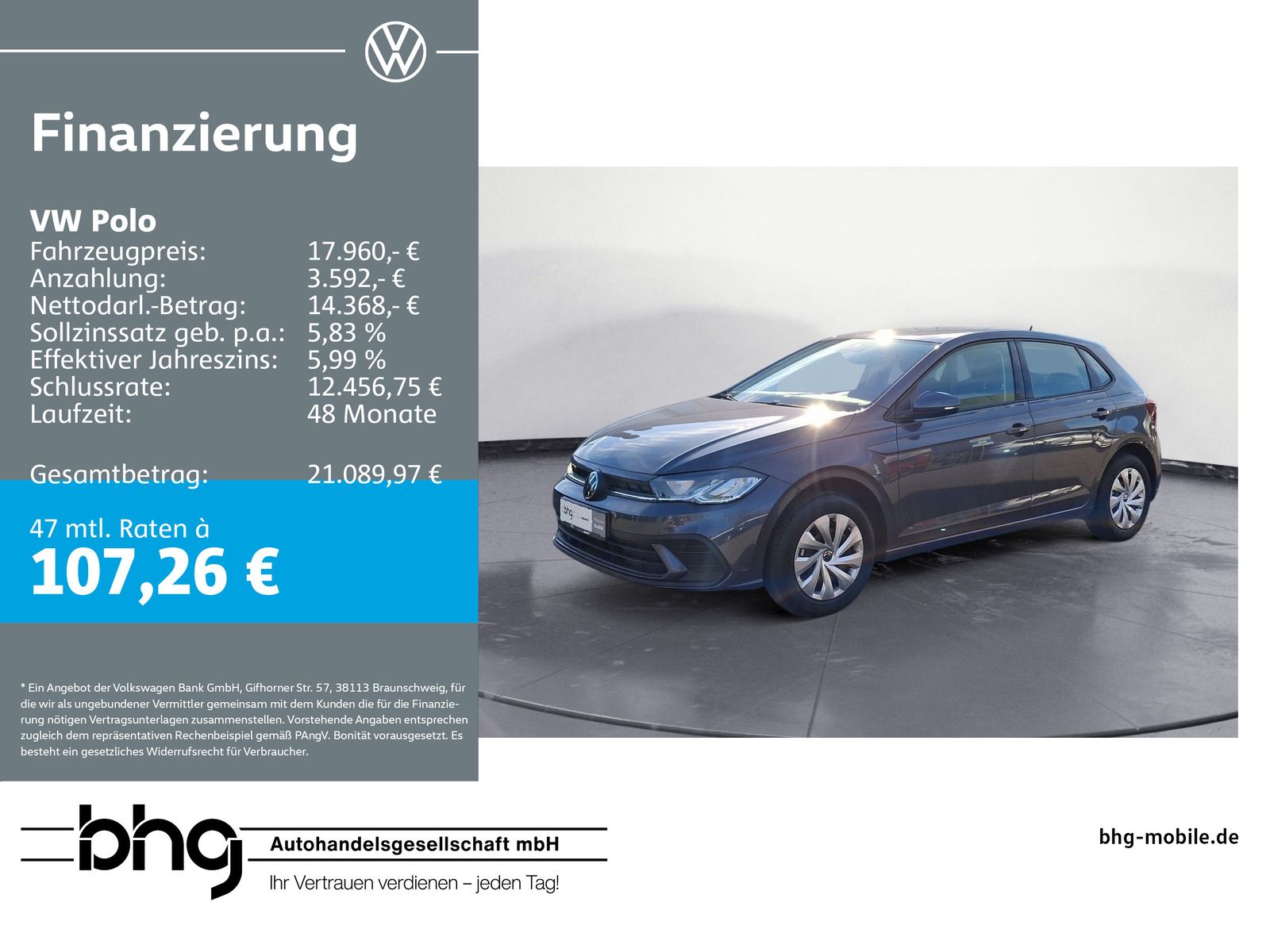 Volkswagen Polo Life 1,0 l 5-Gang
