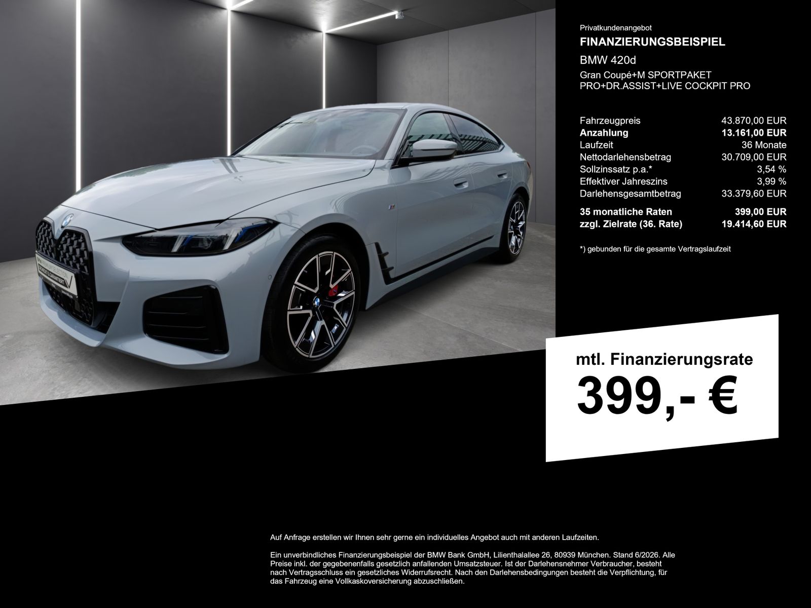 BMW 420d Gran Coupé M SPORTPAKET PRO DR.ASSIST LIVE foto 2