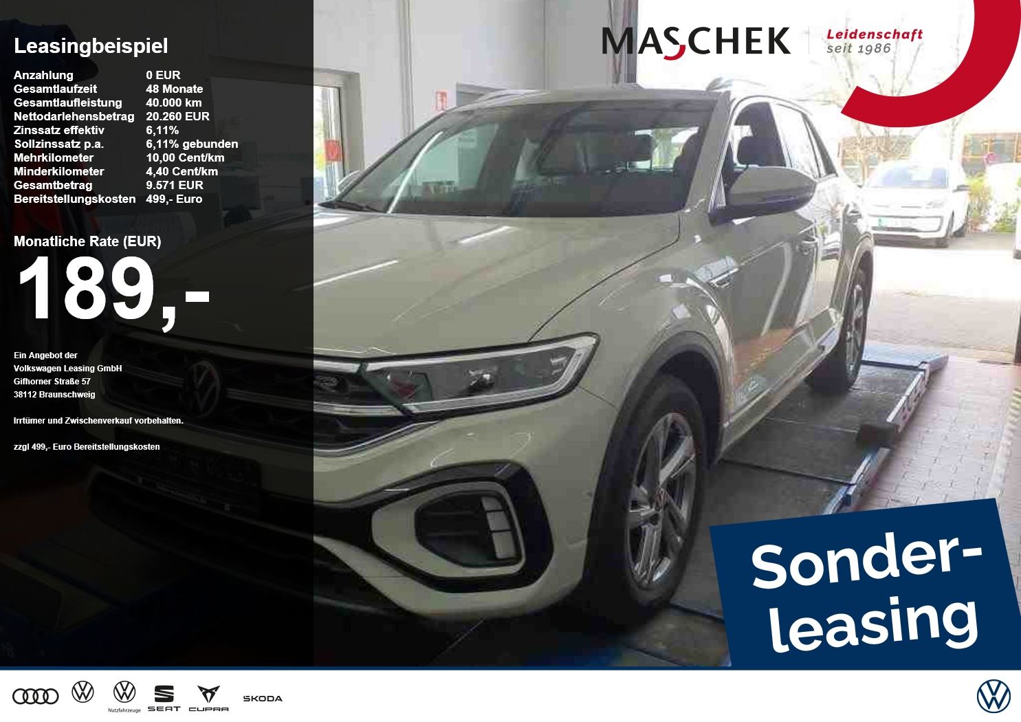Volkswagen T-Roc R-Line 1.0 TSI Sonderleasing LED Sitzh LM1
