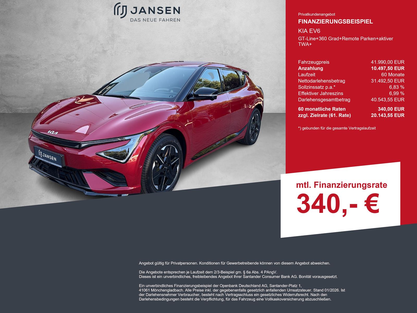 Kia EV6 GT-Line+360 Grad+Remote Parken+aktiver TWA+