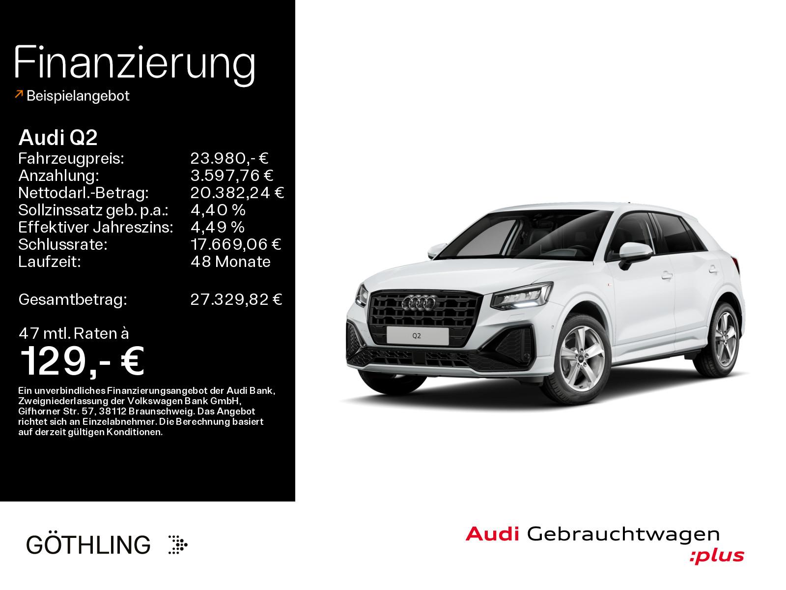 Audi Q2 30 TFSI S line LED*RFK*Schwarz*Virtual*Sound