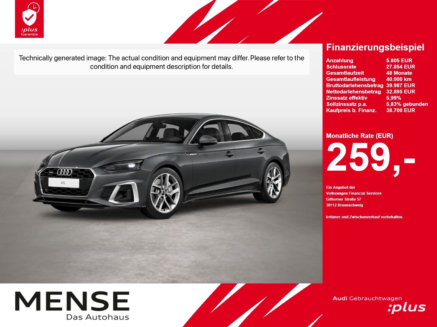 Audi A5 Sportback 45 TFSI quattro S tronic S line bus
