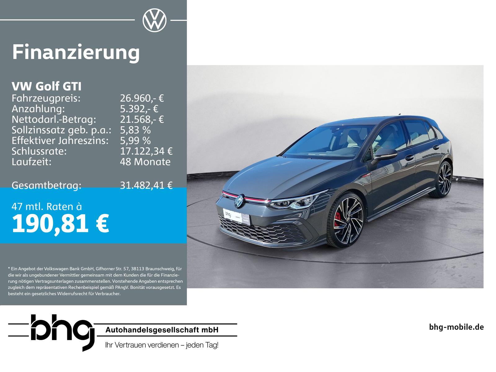 Volkswagen Golf GTI 2.0TSI OPF DSG BusinessPrenmium Leder L