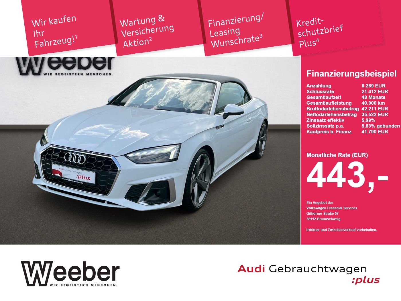 Audi A5 Cabriolet quattro S line *AHK*SHZ+BELÜFTUNG*3