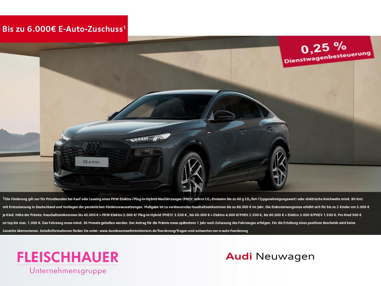 Audi Q6 e-tron Sportback performance S line business 