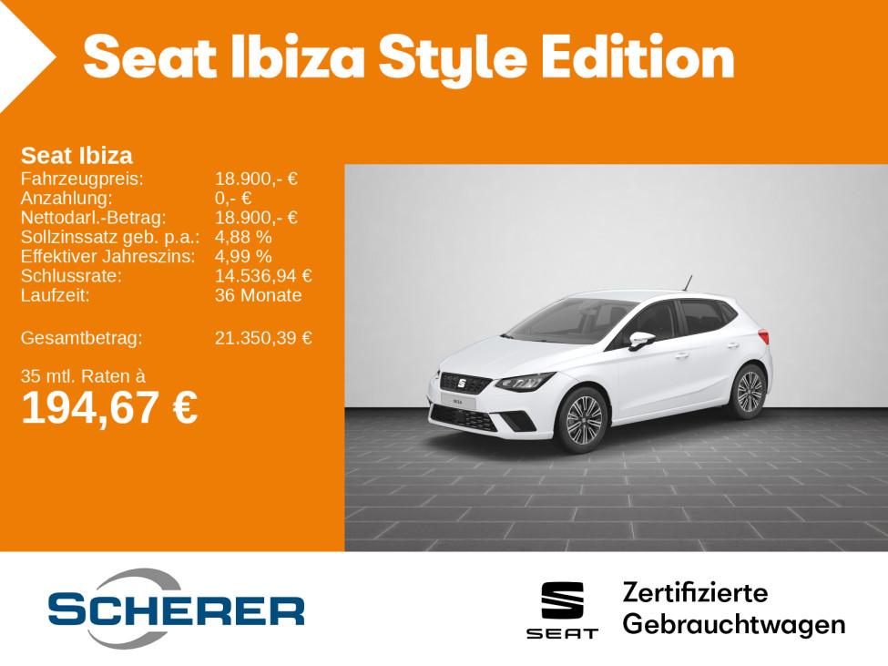 Seat Ibiza Style Edition 1.0 TSI SHZ PDC Klima-Komfor