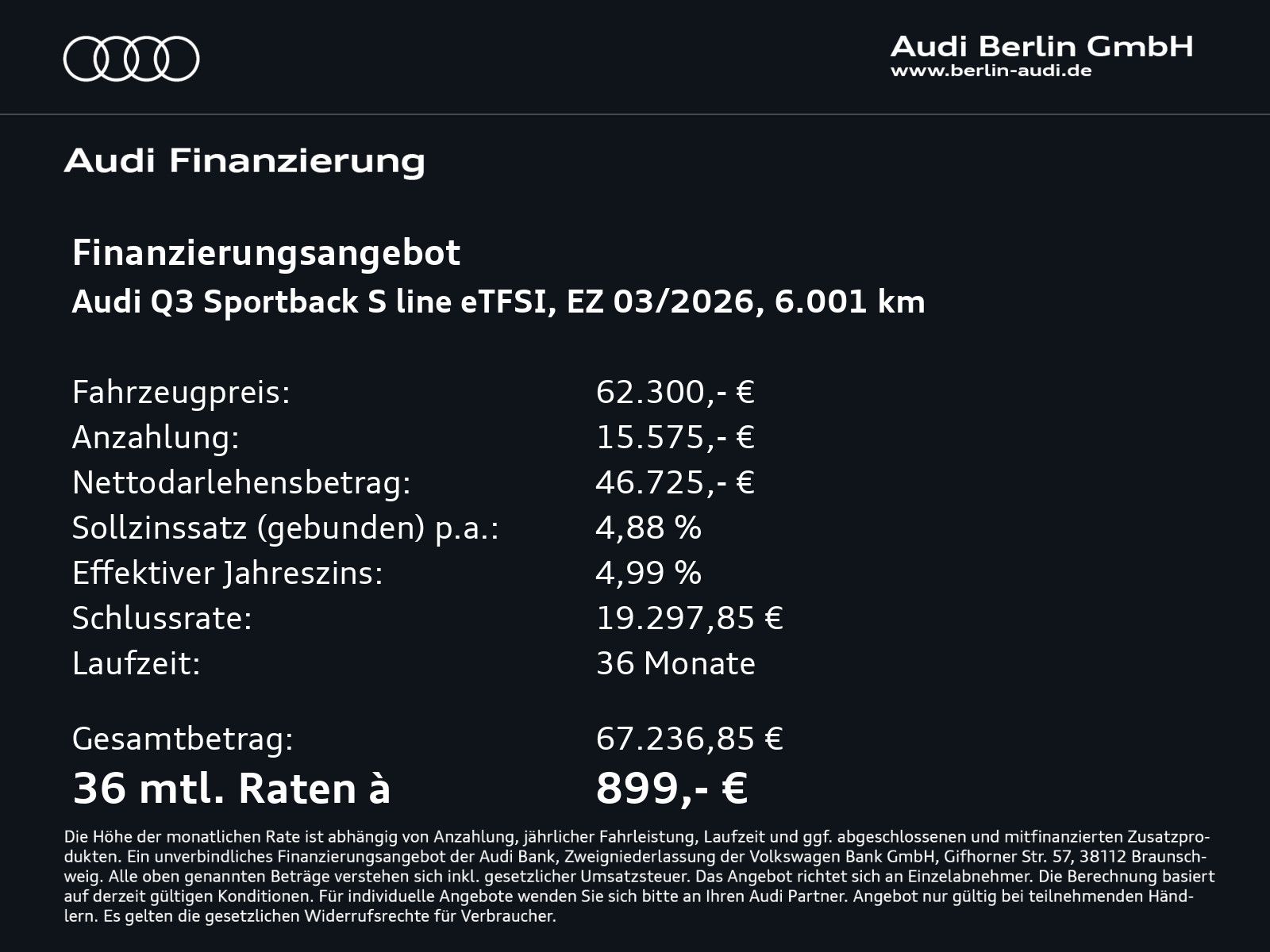 Audi Q3 Sportback e-hybrid S tronic foto 2