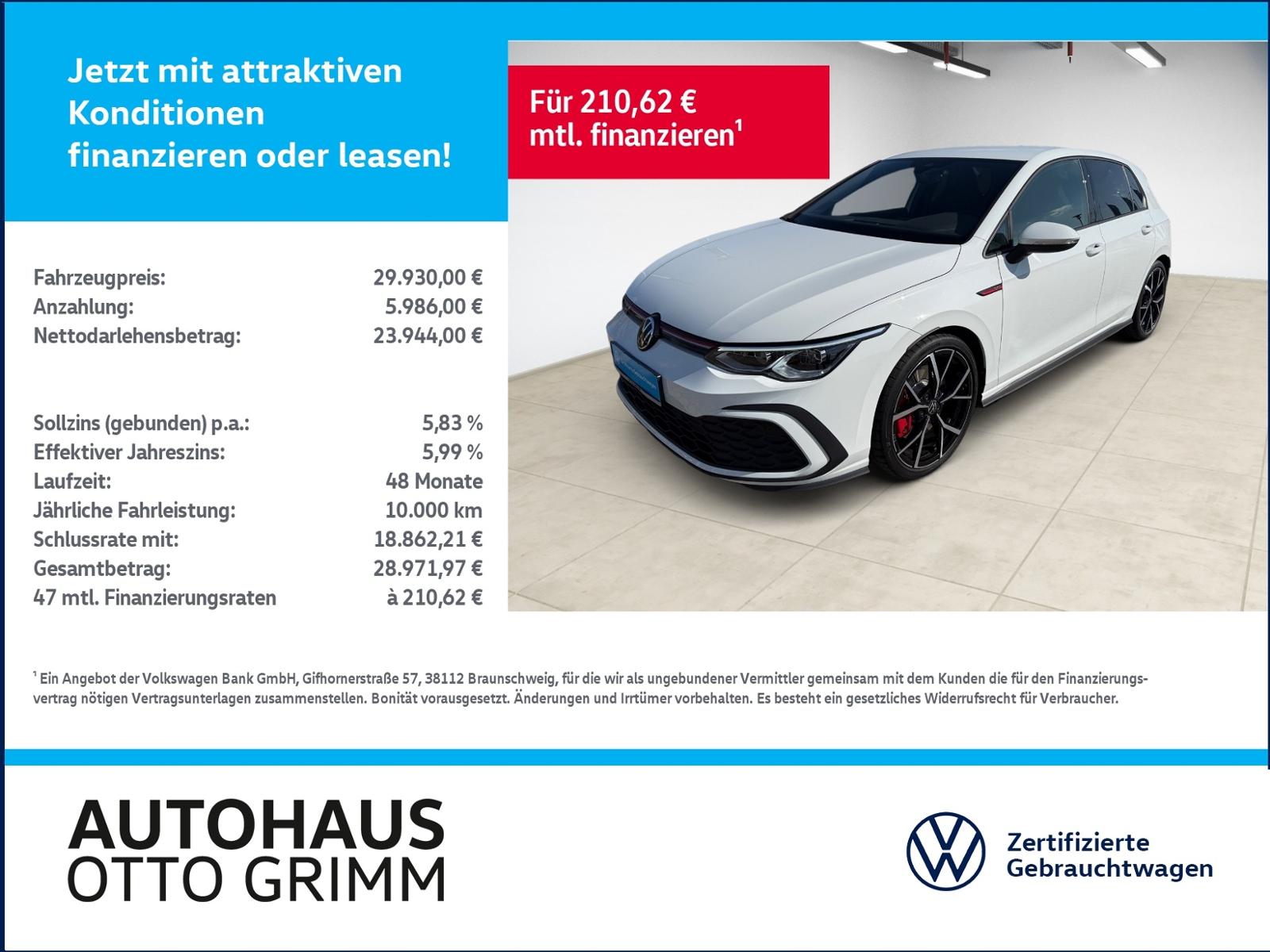 Volkswagen Golf VIII 2.0 TSI GTI DSG LED 19"Alu