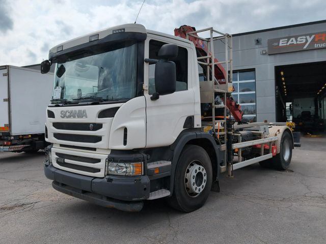 Scania P410  HMF Kran