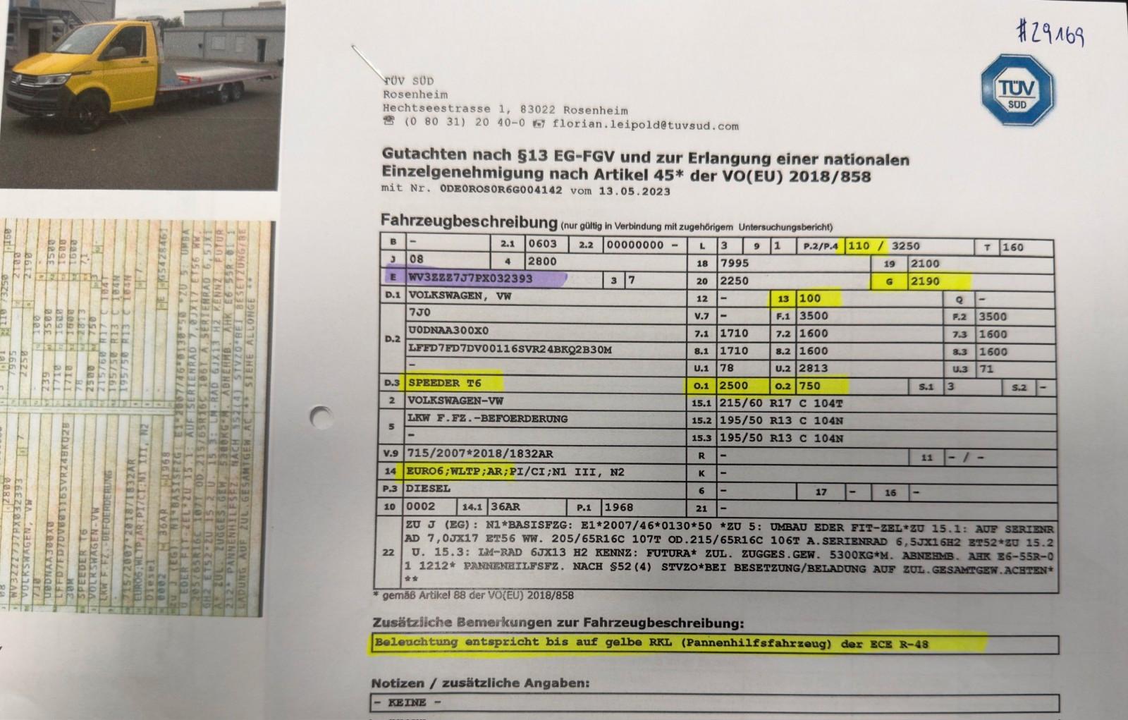 Volkswagen T6.1 2,0 TDI DSG Fitzel Speeder 47-21 *NEUWERTIG