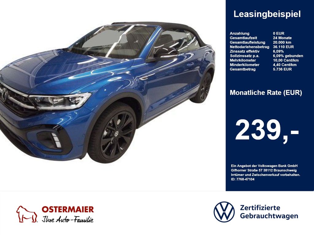 Volkswagen T-Roc Cabriolet R-LINE BLACK STYLE 1.5TSI 150PS