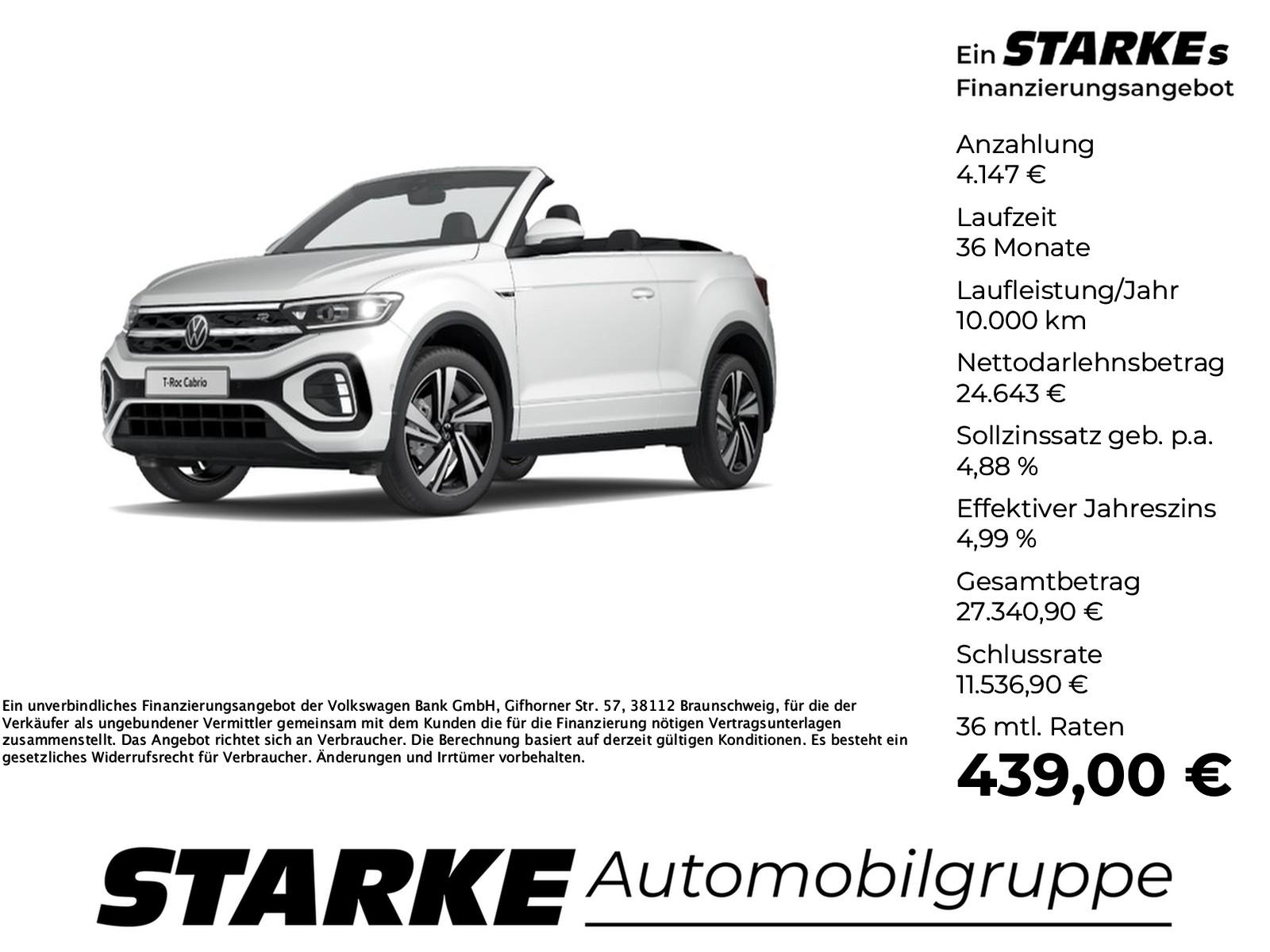Volkswagen T-Roc Cabriolet 1.5 TSI DSG R line LED Navi ACC 