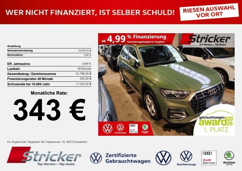 AUDI Q5 35TDI S-Tronic 343,-ohne Anzahlung Navi Kamer