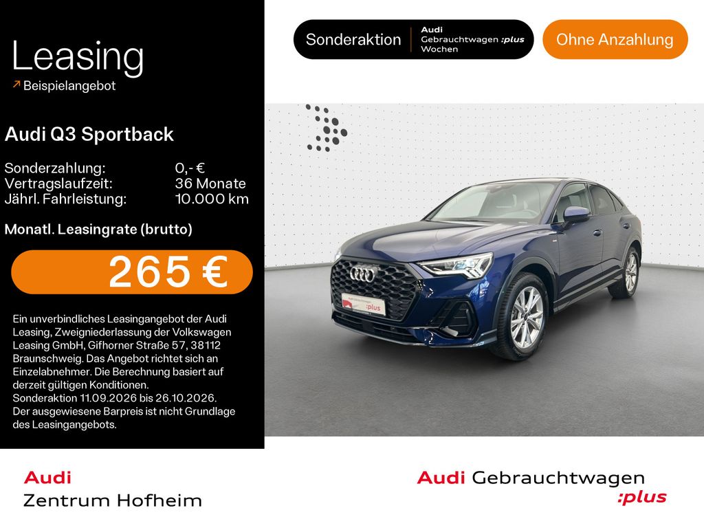 Audi Q3 Sportback 35 TDI S line S tro*Pano*LED*Virtua