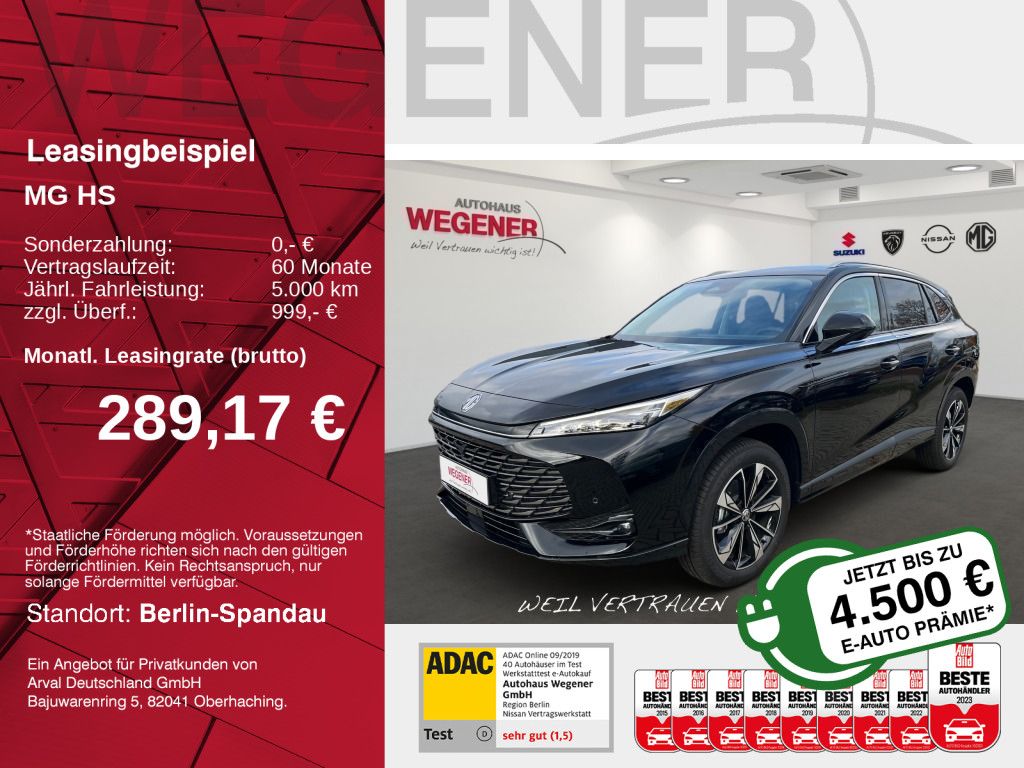 MG HS PHEV Luxury Gewerbe u Schwerbehind GdB min50%