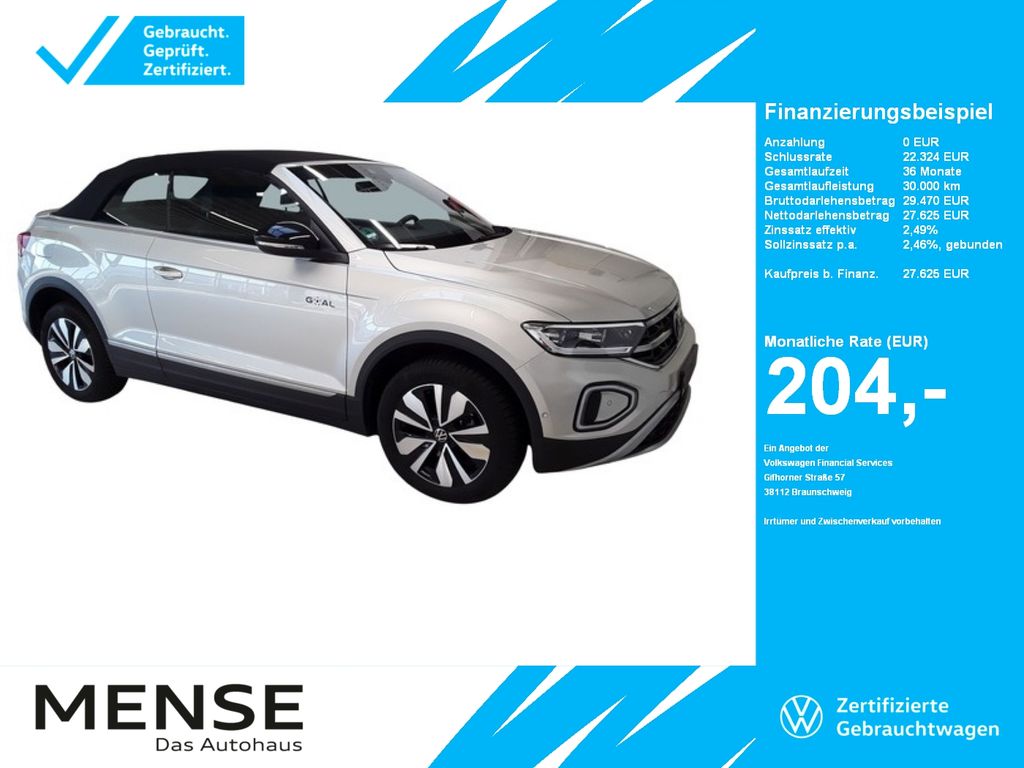 T-Roc Cabriolet 1.5TSI Style Goal CarPlay AHK LM