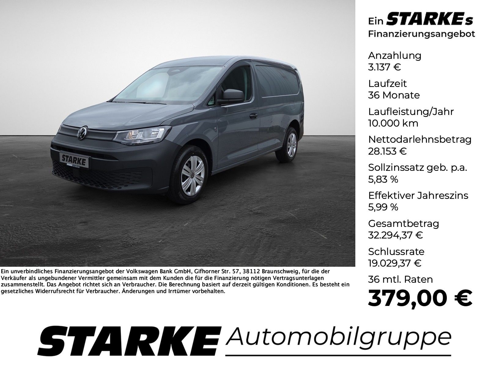 Volkswagen Caddy Maxi Cargo 2.0 TDI DSG Kasten lang  AHK PD