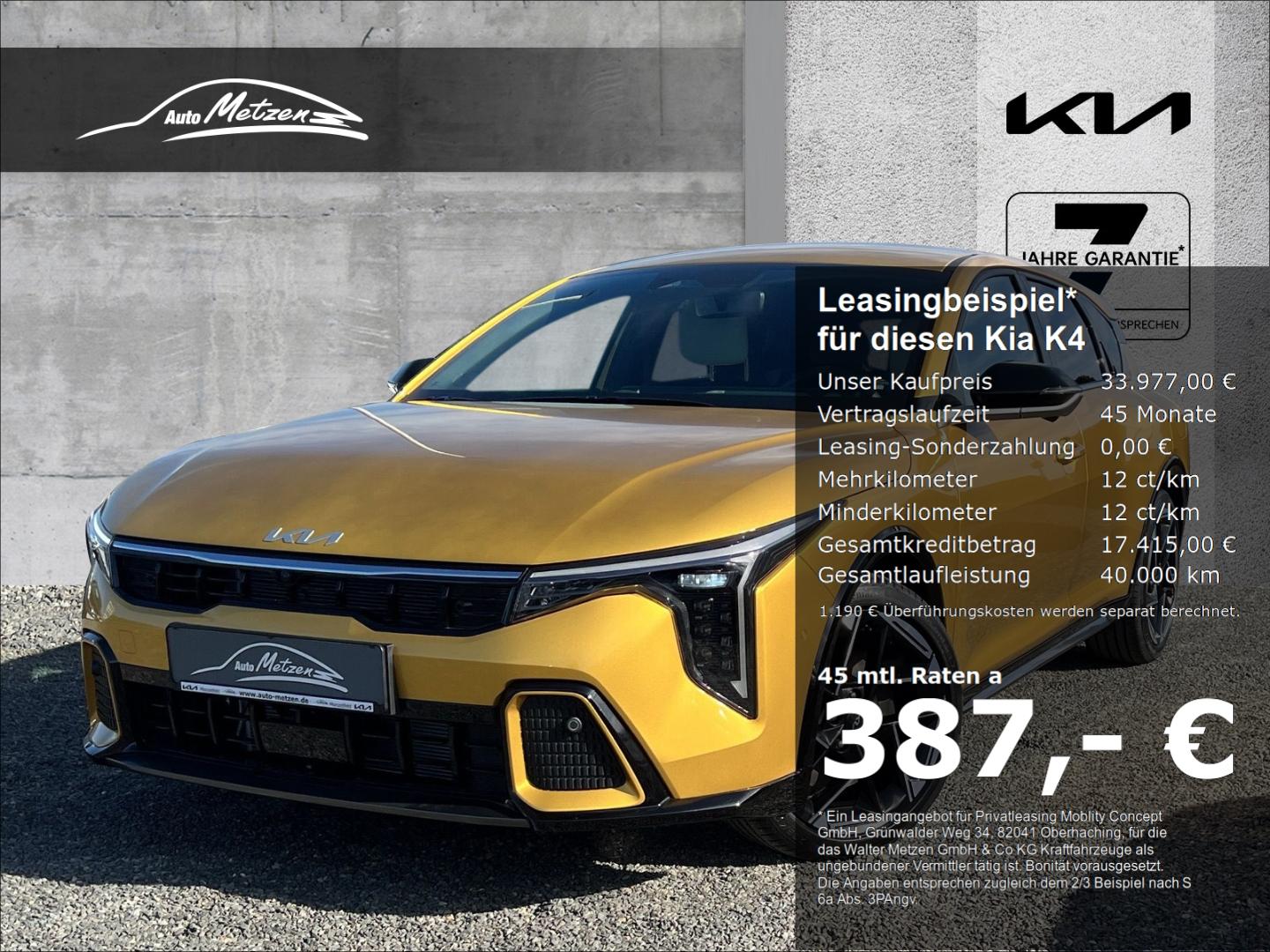 Kia K4 1.6 T-GDI 180 DCT GT-Line Sport HUD  Navi Led