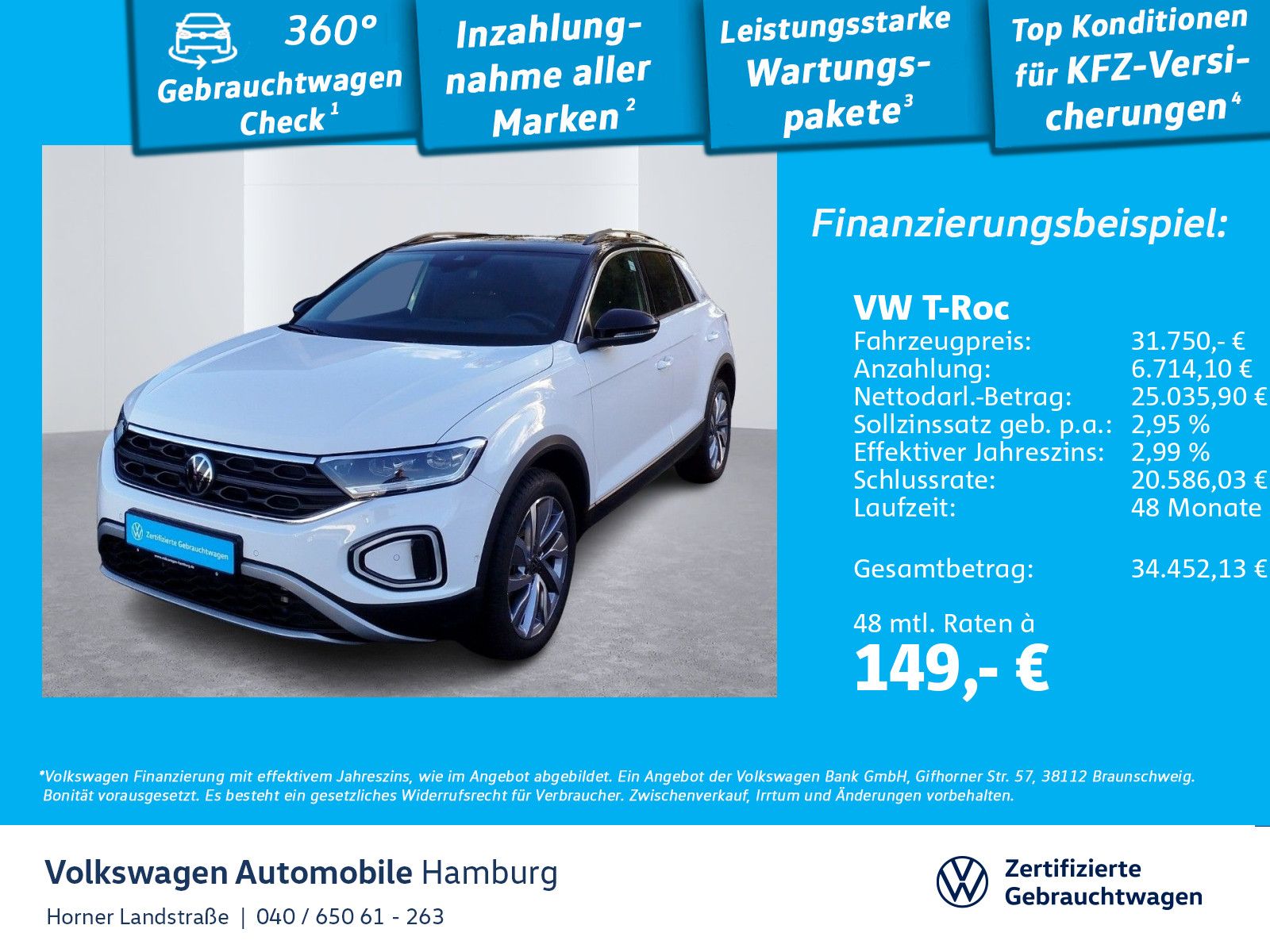 Volkswagen T-Roc Goal 2.0 TDI DSG AHK Sitzheizung CarPlay