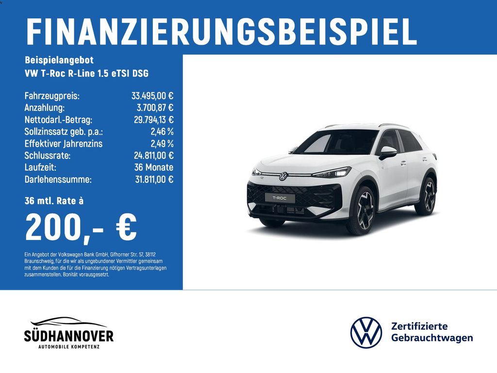 T-Roc R-Line 1.5  eTSI DSG AHK+KLIMA+NAVI+SHZ