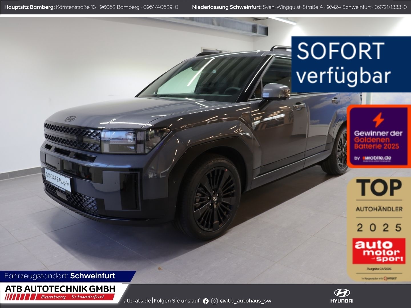 Fahrzeugabbildung Hyundai SANTA FE Blackline MY26 1.6 T-GDi PHEV 4WD HUD N