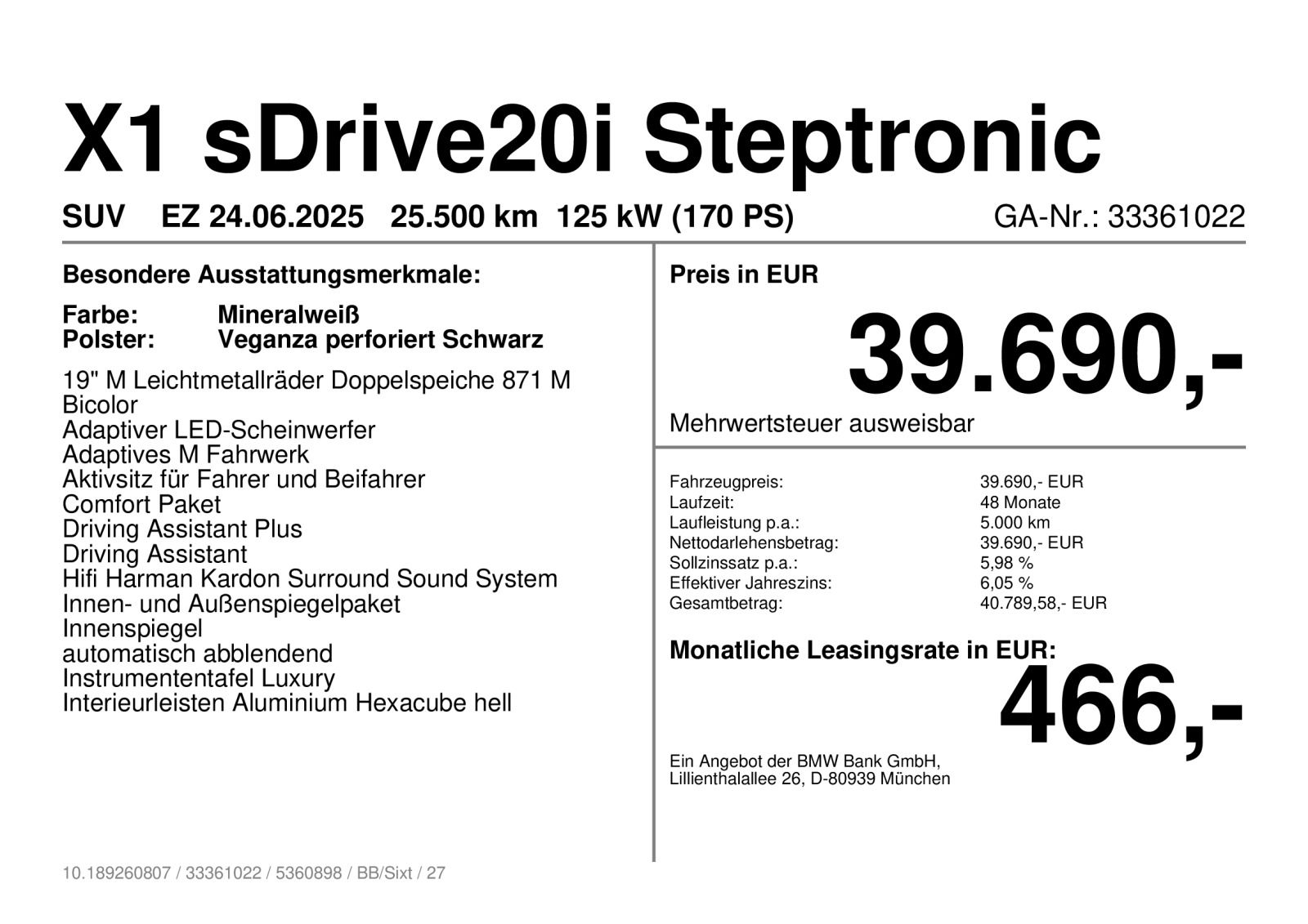BMW X1 sDrive20i M Sportpaket adapLED ab 1,49% foto 5