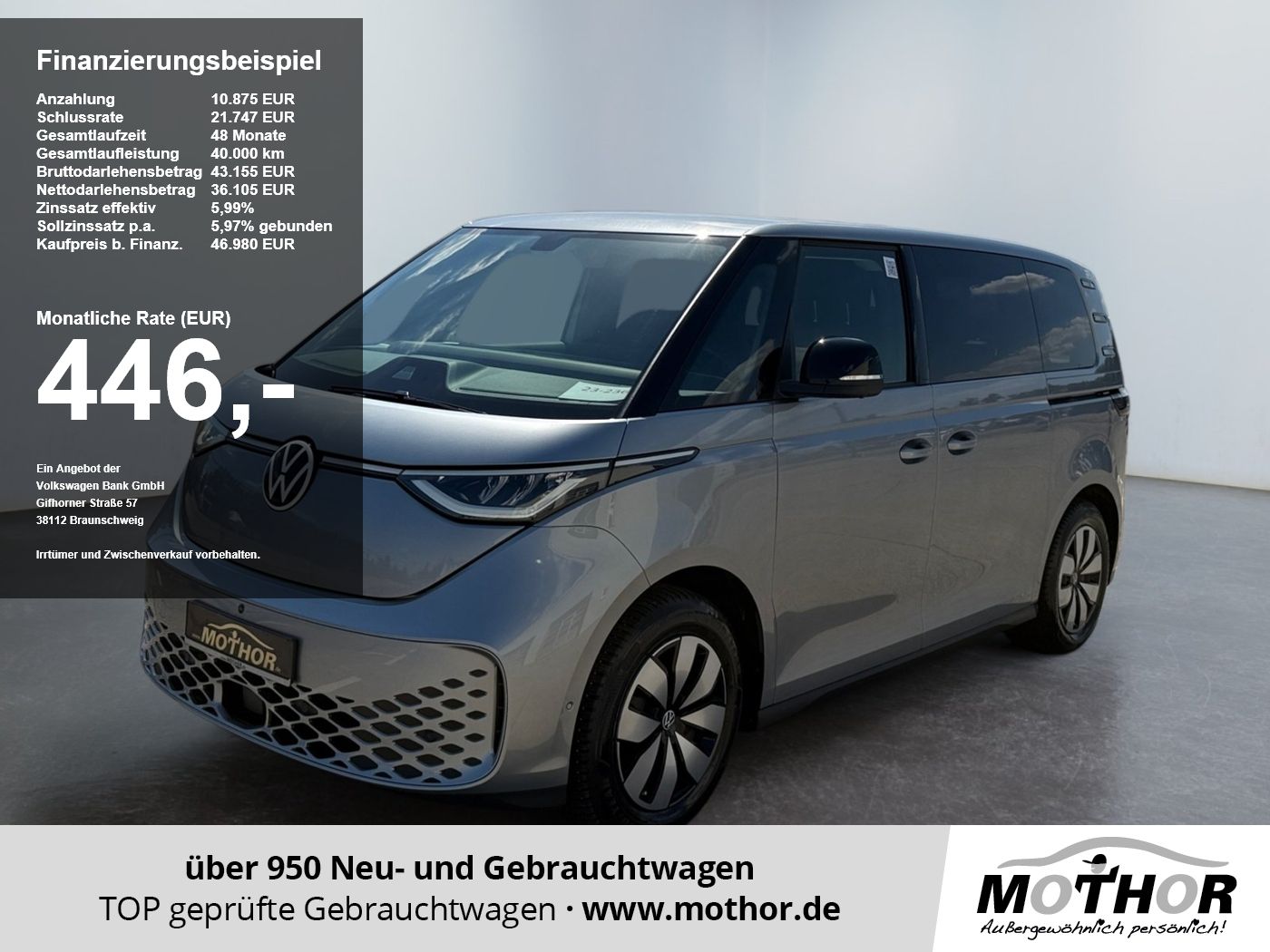 Volkswagen ID.Buzz Pro 77kwH 360°Kamera Navigation ACC AHK foto 1
