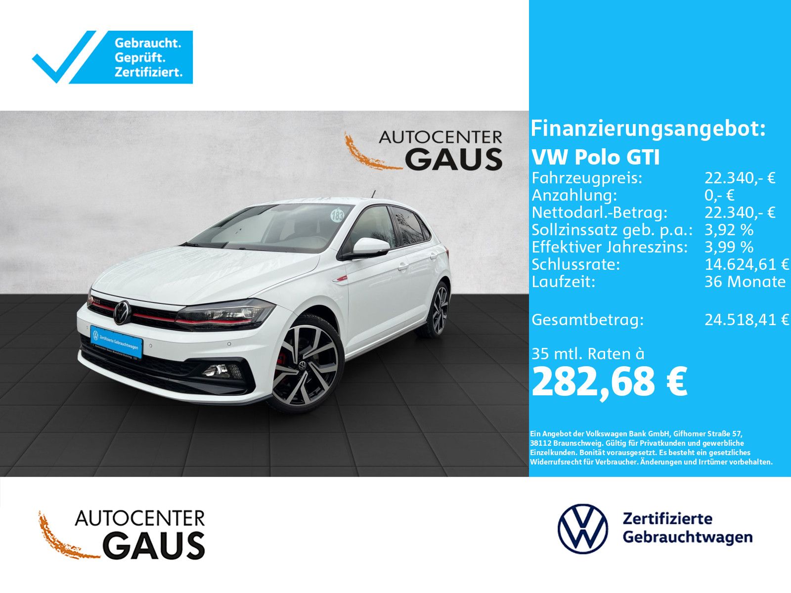 Polo GTI 2.0 TSI DSG LED*SHZ*Klima