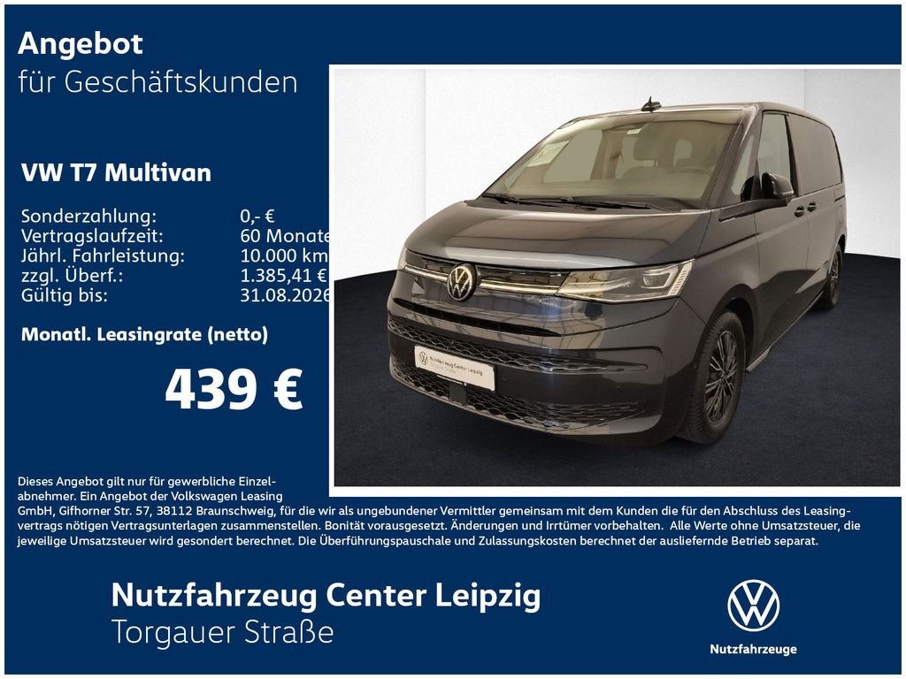 Volkswagen Multivan ENERGY 1.5 l eHybrid 180 kW 4M DSG*AHK
