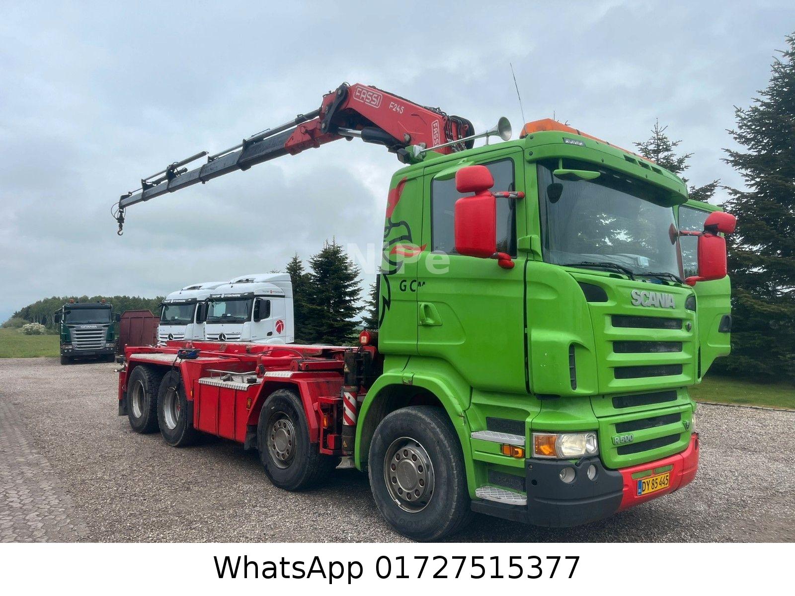 Scania R 500 8x4 Kran FASSI 245 = Bj. 2016  S.A.KIPPER