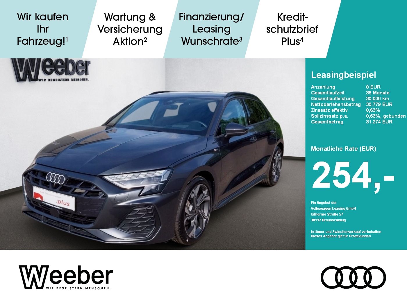 Audi A3 Sportback S line *LED*NAVI*AHK*SONOS*APP CONN