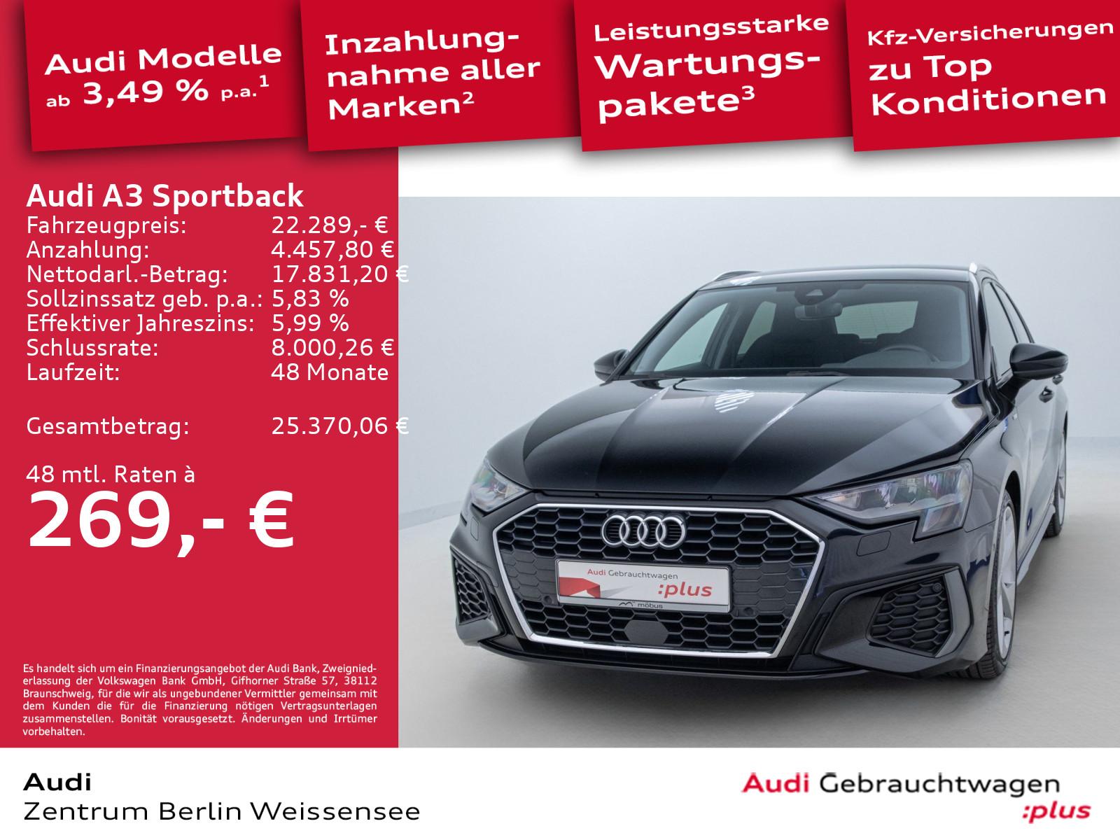 Audi A3 Sportback 30 TFSI S-TRO*S-LINE*NAVI*SHZ*GRA**, миниатюра 2