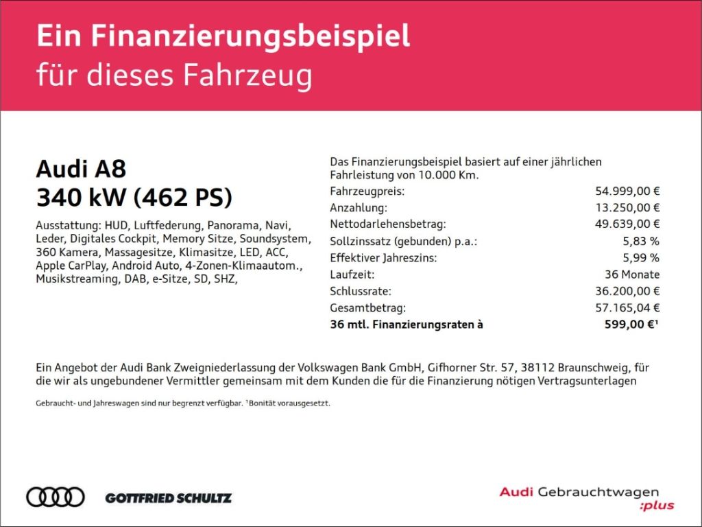 Audi A8 Lang 60 TFSI E ACC HEADUP PANO MATRIX B&O VIR foto 2
