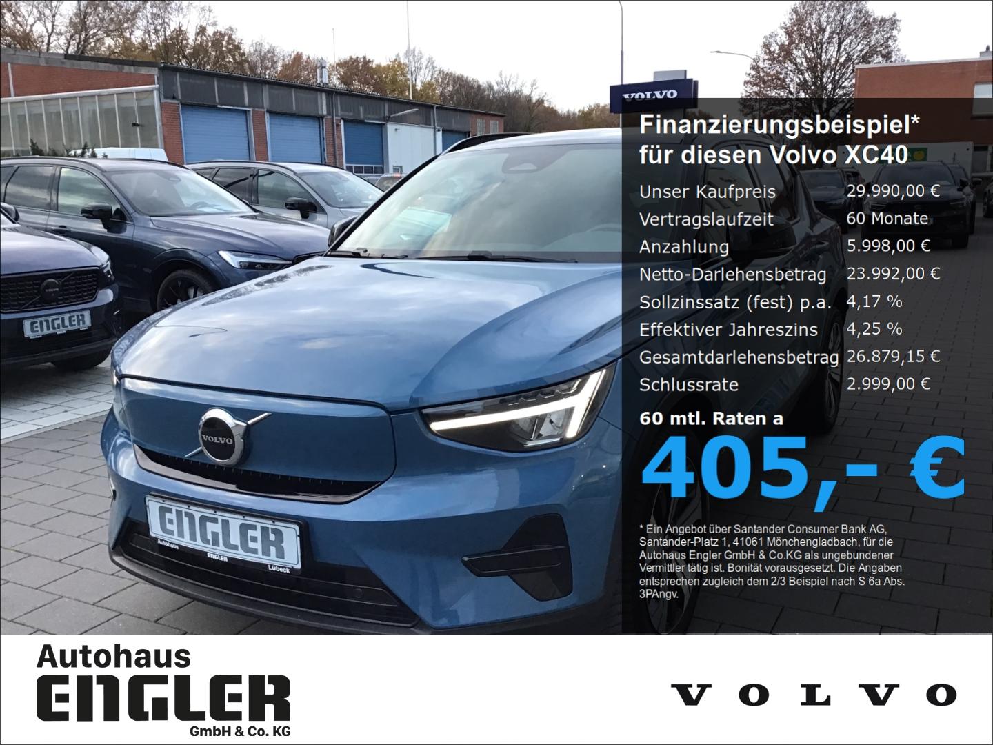 Volvo XC40 Core Recharge Pure Electric Stdhzg. Cam